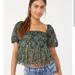Free People Penelope Tee, Deep Sea Comb